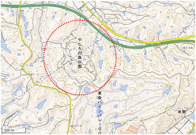 兵庫県立やしろの森公園 位置図