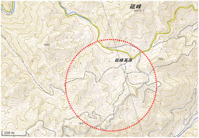 砥峰高原 位置図