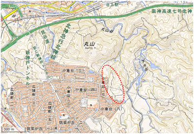 かがやきの森　東地区 位置図