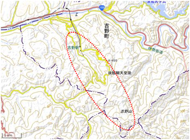 吉野山 位置図