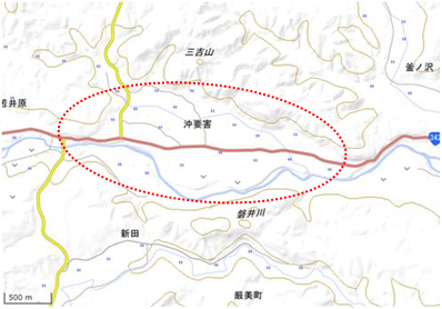 厳美町本寺地区 位置図