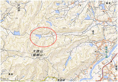 孟子不動谷 位置図