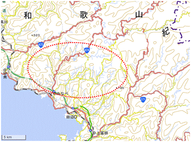 みなべ・田辺地域 位置図