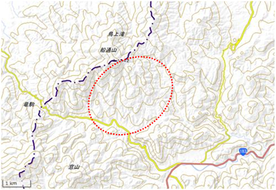 船通山 位置図