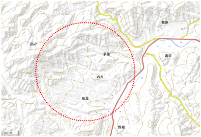 多里・新屋 位置図