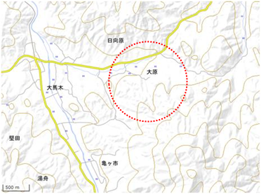 大原新田 位置図