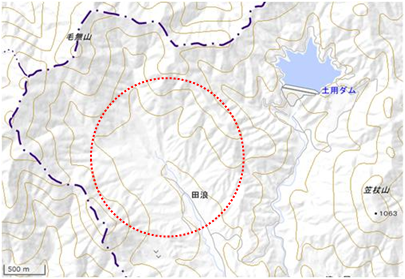 田浪地区 位置図