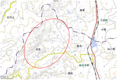 北庄の棚田 位置図