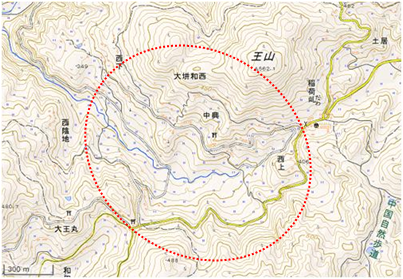 大垪和西棚田 位置図