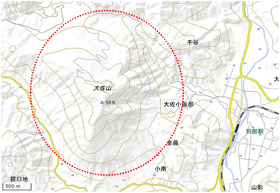 大佐山 位置図