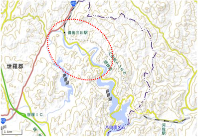 伊尾・小谷地区 位置図