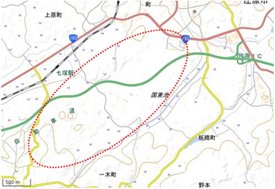 国営備北丘陵公園 位置図