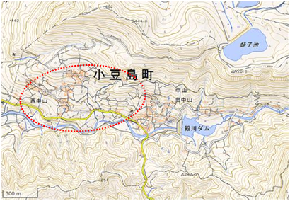 中山千枚田 位置図