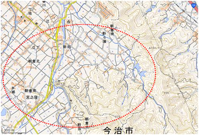 朝倉南地区 位置図