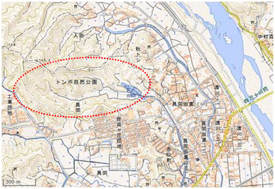 トンボ自然公園 位置図