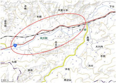 鹿児地区周辺 位置図