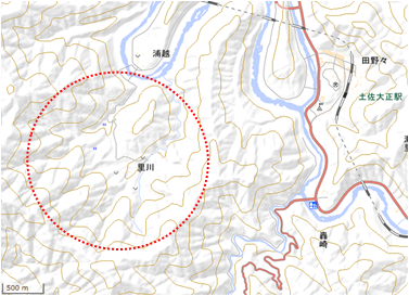 四万十川中下流域 位置図