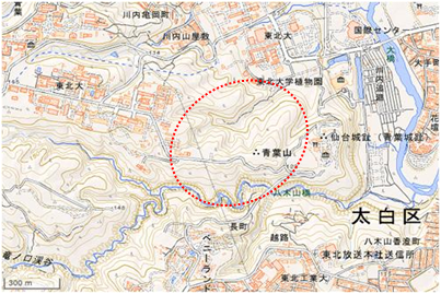 青葉山 位置図