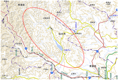 奥武士・大倉地区 位置図