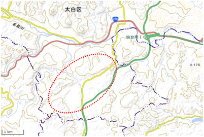 坪沼地区 位置図