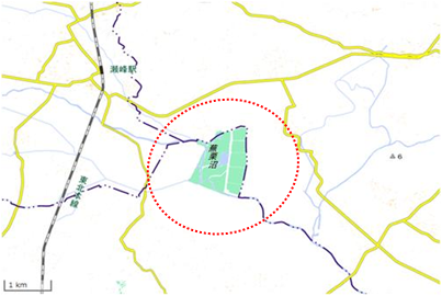 蕪栗沼・周辺水田 位置図