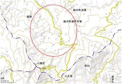 蕨野の棚田 位置図