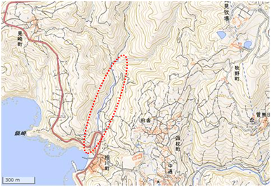 相川休耕田 位置図