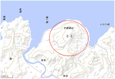 千俵蒔山 位置図