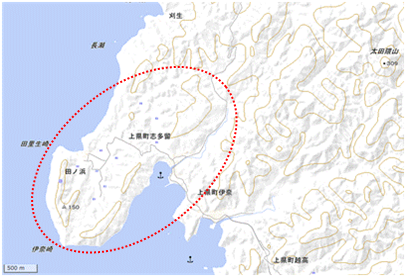 志多留・田ノ浜地区 位置図