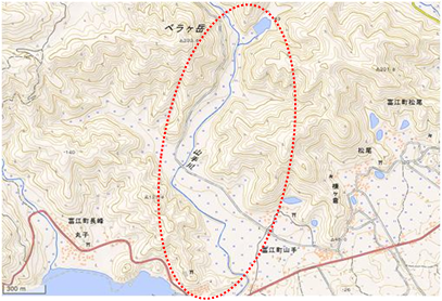 山手の溜池周辺 位置図