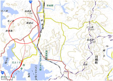 南部の水田 位置図