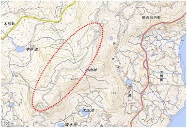 川内峠 位置図