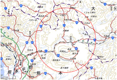 阿蘇の草原 位置図