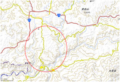 白糸台地の棚田群 位置図