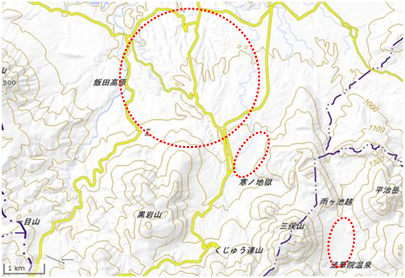 飯田高原 位置図
