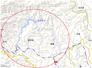 倉輪・釜牟田 位置図