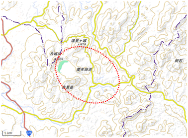 藺牟田池周辺 位置図