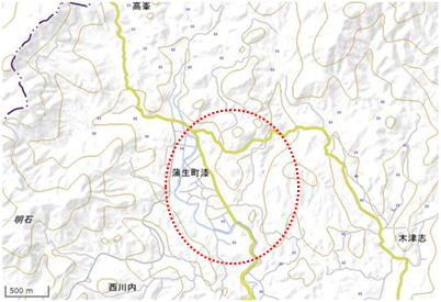 漆の里山 位置図