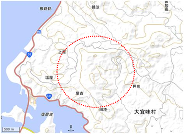 椿山 位置図