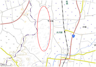 下小松里山環境保全地域 位置図