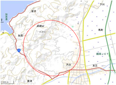 大山上池・下池周辺 位置図