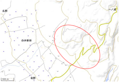 胴腹滝里山環境保全地域 位置図