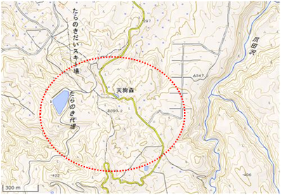 天狗森 位置図