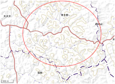 青生野 位置図