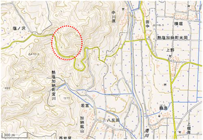 ヒメサユリ群生地 位置図