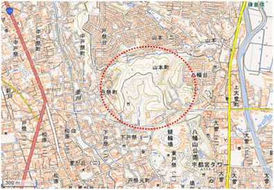 戸祭山緑地 位置図