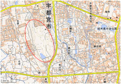 鶴田沼 位置図