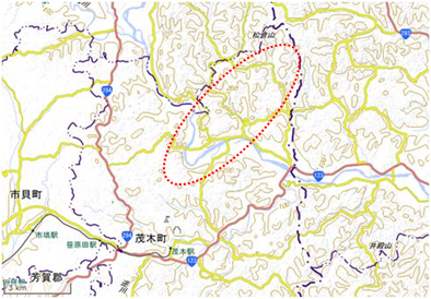 茂木北部地区 位置図