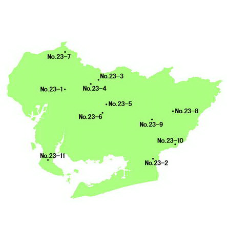 愛知県 選定地分布図