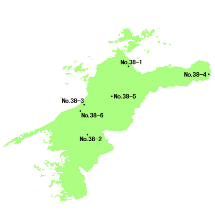 愛媛県 選定地分布図